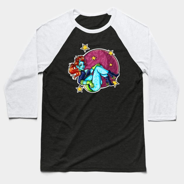 Out of this World Pinup Baseball T-Shirt by Labrattish